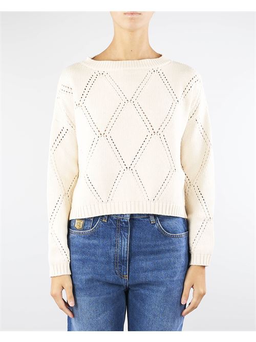 Oversized diamond-pattern cotton sweater Max Mara Weekend MAX MARA WEEKEND | Sweater | ABBOZZI1